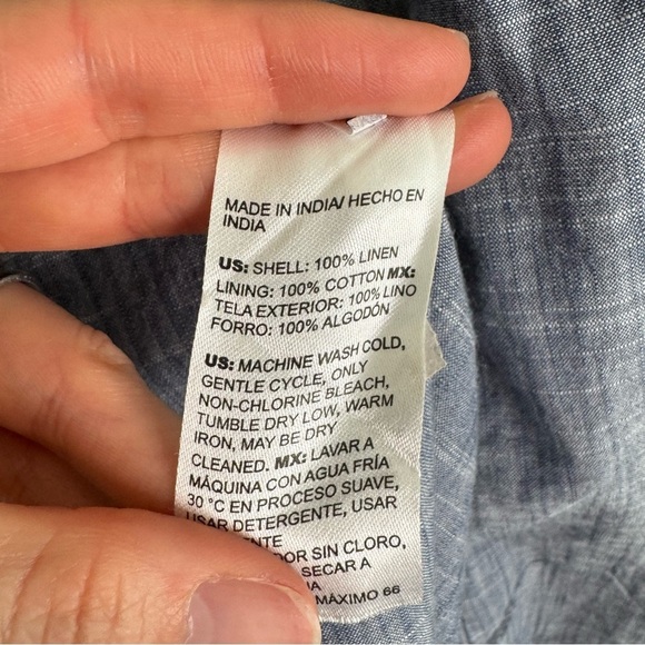 Chico's Womens Size 16 100% Open Front Striped Casual Blazer Jacket Fringe Boho - Picture 9 of 10